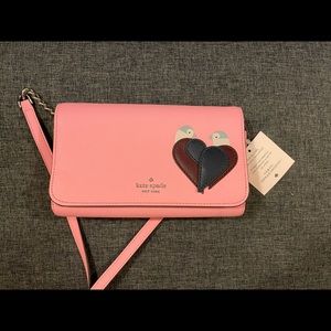 Kate Spade parrot crossbody bag pink